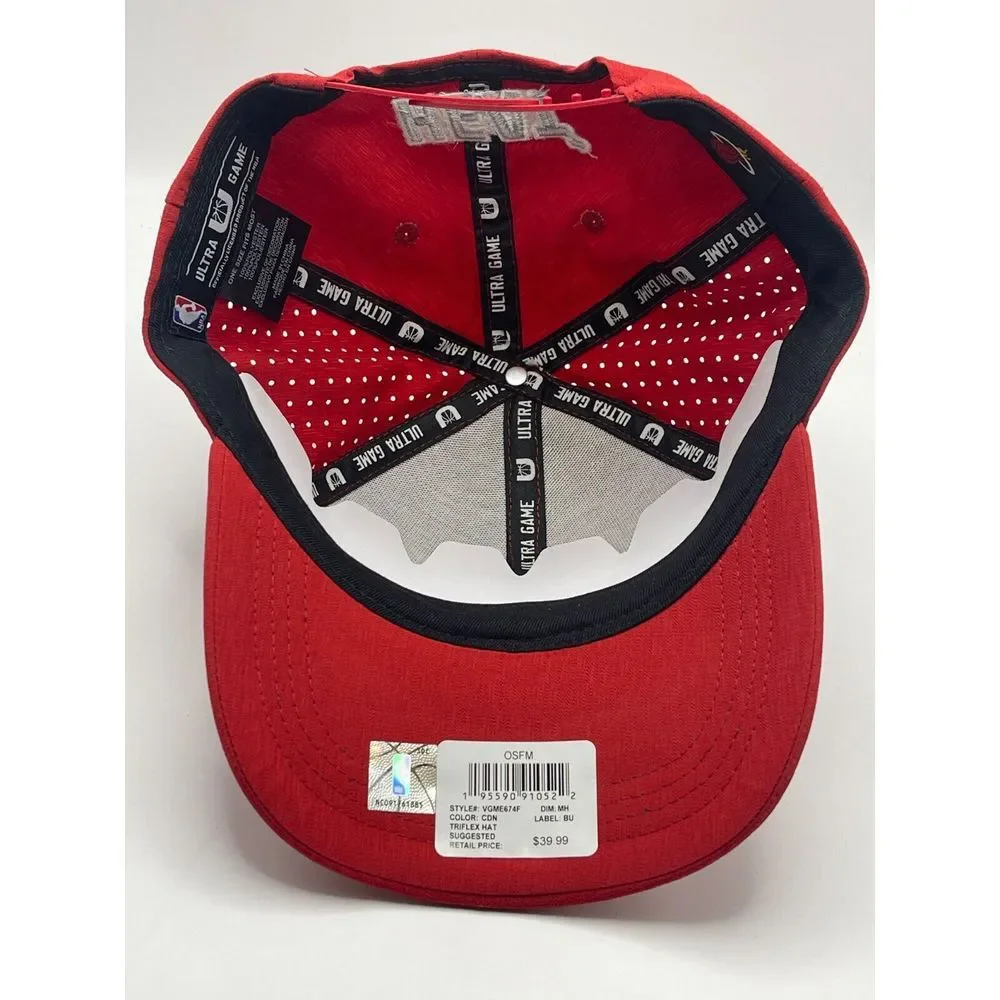 NWT Ultra Game Miami Heat NBA Logo Adjustable‎ Snapback Hat Red OSFM VGME674F
